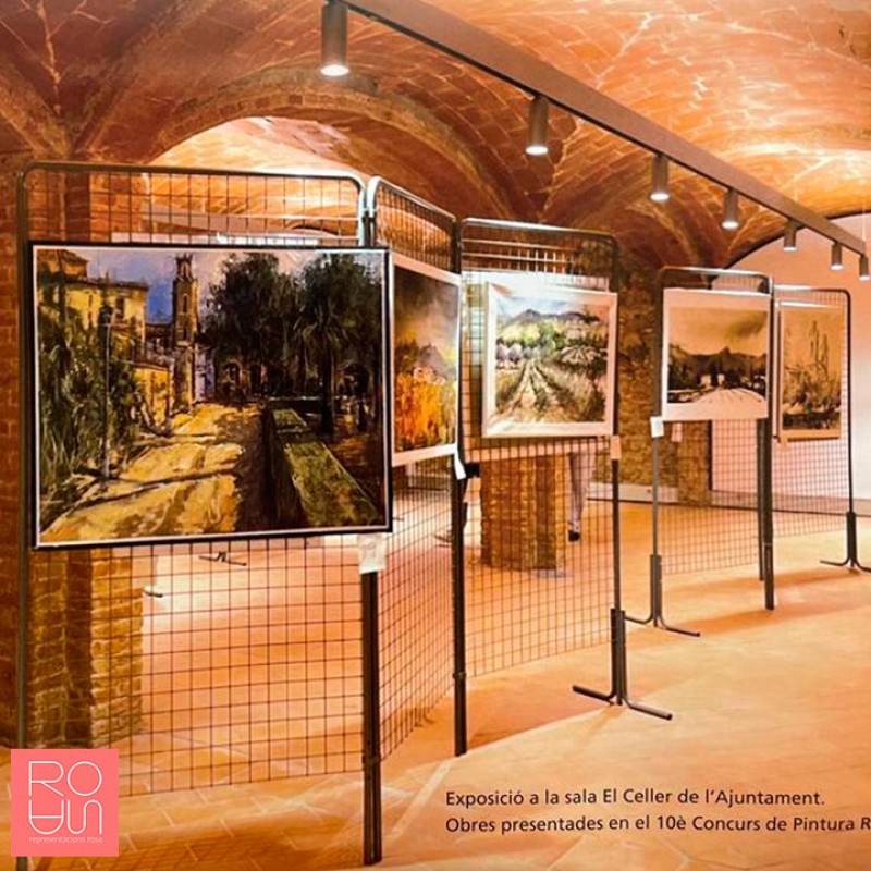 Reixes d'exposició per penjar quadres, fotografies i documents